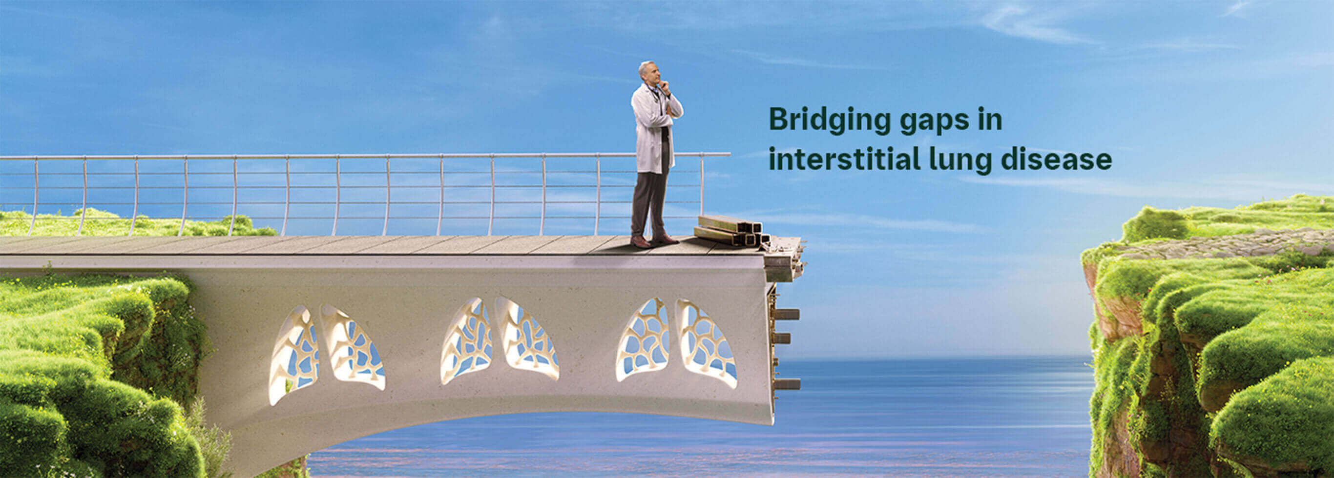 Doctor thinking on the bridge