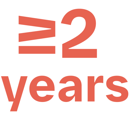 2 or more years icon