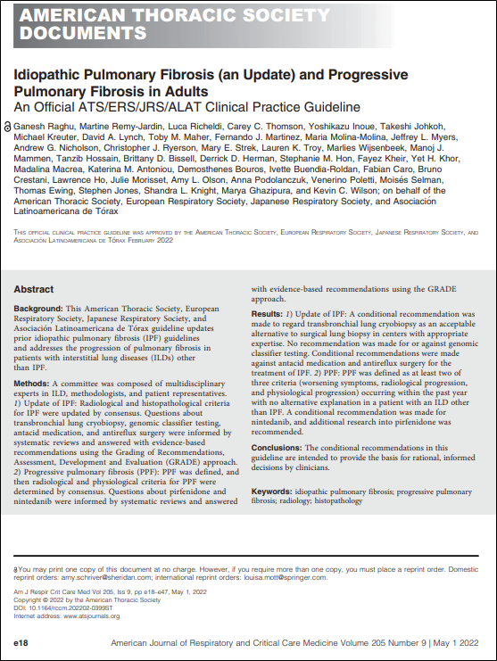 2022 IPF Guidelines