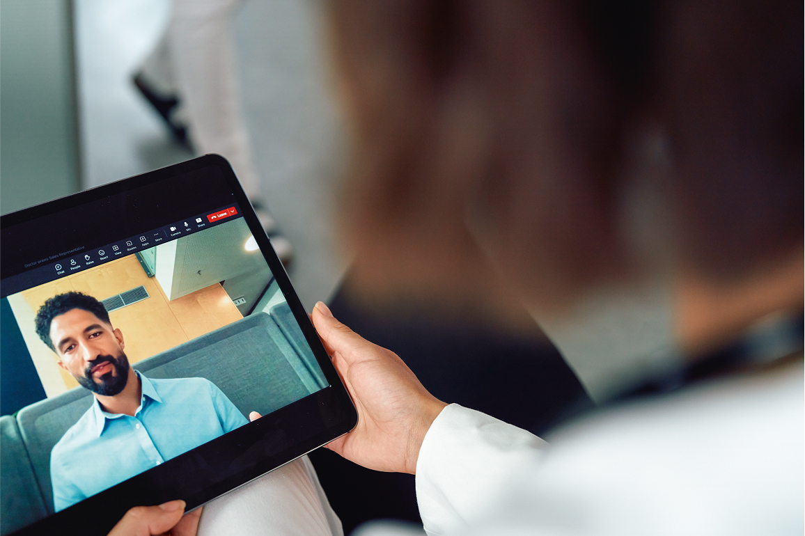Doctors Talking via Video Conference Doctors Talking via Video Conference