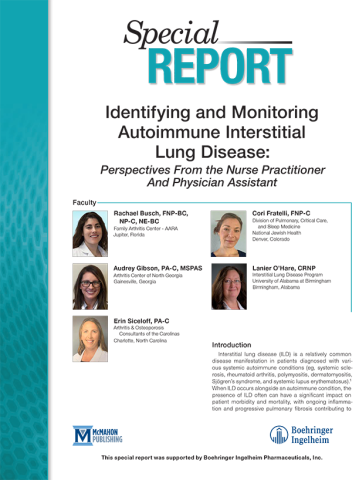 Identifying and Monitoring Autoimmune Interstitial Lung Disease: Perspectives From the Nurse Practitioner and Physician Assistant pdf