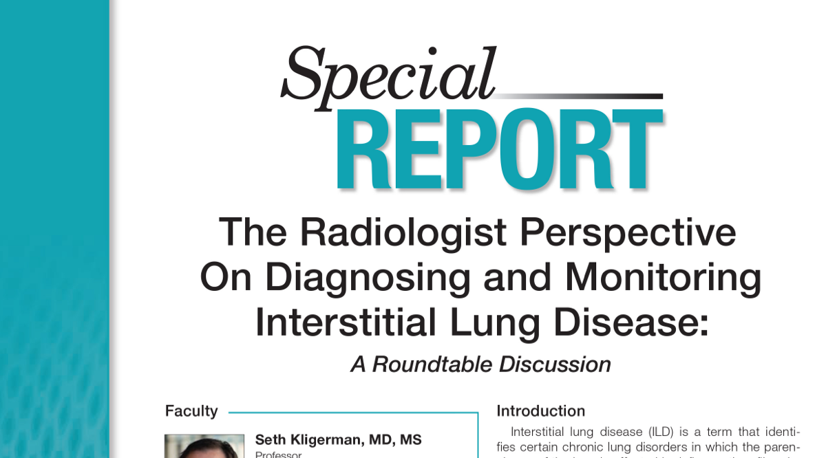 Special Report Radiologists Perspective On Diagnosing And Monitoring ILD Download