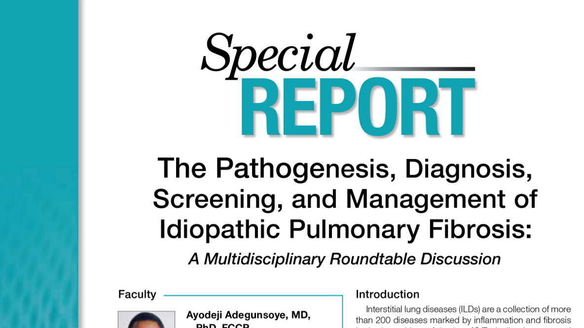 Special Report The Pathogenesis Diagnosis Screening And Management of IPF Download