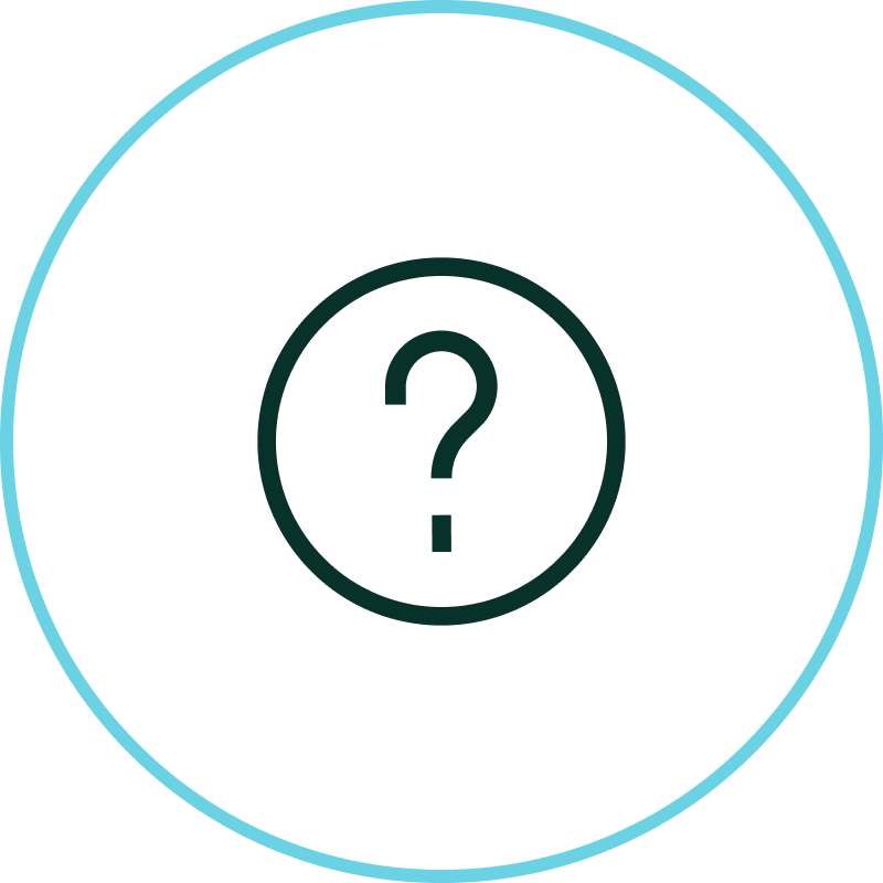 Question mark icon blue