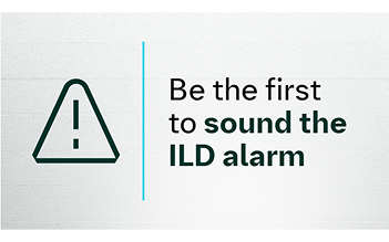 Alert graphic with message to sound the ILD alarm